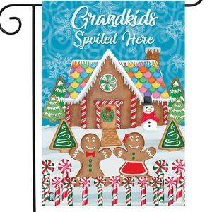 Grandkids Spoiled Here garden flag